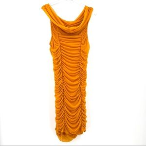 Heart & Hips Ruched Orange Dress Size Large
